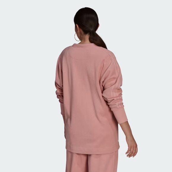 ADIDAS ORIGINALS SOFT LOOSE CARDIGAN SWEATER WONDER MAUVE KIMONO WINTER EASE - Picture 3 of 7